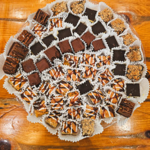 Square Tray (a selection of squares cut into bite-sized pieces)