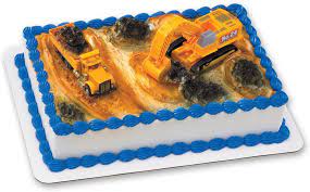 Boy's Construction Dig Site Theme Cake