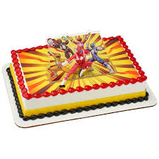 Superhero Power Rangers Theme Cake