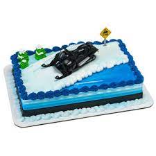 Outdoor Sports Snowmobile Theme Cake