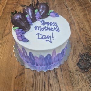 Mother's Day Lavender Fields Cake 9" serves 6-8 (vanilla cake, vanilla buttercream icing, caramel filling)